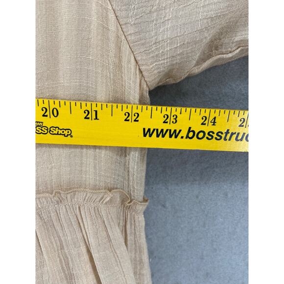 Indigo Rose Dress Sz 2X Tiered Crochet Lace Bell Sleeves Cottage Core Boho Gypsy - Picture 6 of 10